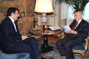 Pd: Renzi al Quirinale a colloquio con Napolitano